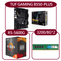 【ASUS 華碩】組合套餐(AMD R5-5600G處理器+華碩TUF GAMING B550-PLUS主機板+美光 3200MHz 8G記憶體x2)