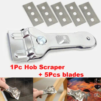 1PC Multifunction Cleaner Hob Scraper Remover With 5pcs Blade For Kichen Cleaning Oven Glass Ceramic Cooker Tools Utility Knife