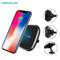 NILLKIN 360 Rotation Car Wireless Charger For Samsung Galaxy S10 S9 S8 S7 Plus 10W Wireless Magnetic Vehicle Qi Fast Chargers
