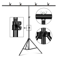 Avezano Background Stand for Photography 1.5x2M T Shape Support Frame Backdrop Studio Photo Accessories Photoshoot