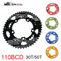 MTB Chainring 110 BCD Mountain Road Bike Chainwheel Oval Chainring 35 50T Double Bicycle Chainwheel 11 Speed Crankset Bike Parts