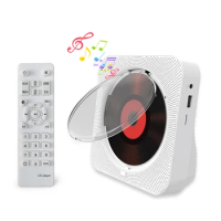 Desktop Vertical CD Player with Speakers HiFi, Portable CD Players for Home, Kpop CD Player Bluetooth, IR Remote Control, LED Sc