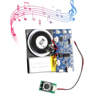 4MB/16MB Push Button Sound Module USB Downloadable &amp; Recordable &amp; Rechargeable with MP3 Audio Playback for Xmas Greeting Gifts