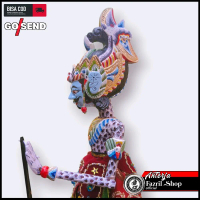 Wayang golek ANTERJA putra BIMA warna ungu 46 CM Full ukir Qualitas Premim