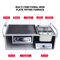 Commercial frying oven, dual purpose barbecue oven, dual purpose oven, Kanto iron plate cooking tool