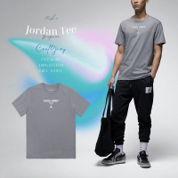 Nike 短袖 Jordan Tee 灰 白 短T 男款 喬丹 純棉 上衣 酷灰 標語 FN3716-065