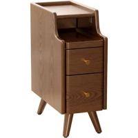 *Solid Wood Bedside Storage Narrow Edge Bedside Table, Solid Wood Bedside Table With Drawers, Table