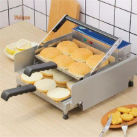 Automatic Hamburger Toasting Machine Buzzer Toaster Hamburger Bread Heater Burger Bun Flatter Machine