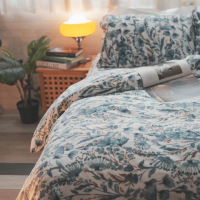 【棉床本舖】法蘭絨 四件式兩用被毯床包-雙人加大 溫暖/冬天換季(多款可選/素色、幾何、植物動物)