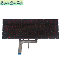 US/UI English Backlit Keyboard For MSI GS65 GS65VR MS-16Q2 Stealth 8SE 8SF 8SG MS-16Q1 Replacement keyboards Red Backlight