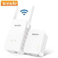 Tenda PH5 AV1000 WiFi Powerline Adapter Kit with Gigabit Ports Wi-Fi Power Line Booster, Broadband/WiFi Extender Plug and Play