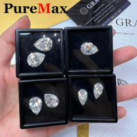 [ Full Size 0.1-13ct ] D Color VVS1 GRA Pear Cut Moissanite Loose Stone Wholesale Lab Grown Super White Moissanite Diamonds