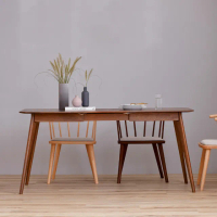 【MR. LIVING 居家先生】Joyce 延伸餐桌 胡桃木色 120/162cm(北歐風/伸縮餐桌/兩用桌/書桌/辦公桌/工作桌)