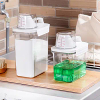 Airtight Laundry Detergent Powder Storage Box washing Powder Container With Measuring Cup Multipurpose Cereal dispenser