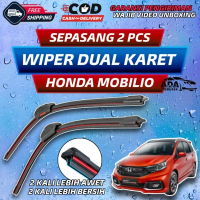 Wiper Mobilio All Type Dual Karet Frameless Double Blade Sepasang 2 Pcs Wiper Mobil Honda Mobilio