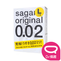 【Dr. 情趣】相模Sagami 002超激薄保險套 L加大3入/盒