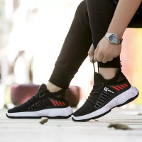 Sepatu Sekolah Hitam NMD Pria Sneakers Casual Sekolah Kerja Fashion Shoes Kasual Hitam Sport Black b