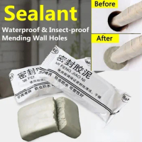 2pcs30g Wall Hole Sealing Glue Waterproof Air-Conditioning Mending Household Plasticine Sewer Pipe Seal Mud Kitchen Pipe Repair