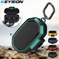 KEYSION Bluetooth Earphone Case for Jabra Elite 7 Pro Silicone+PC With Switch+Hook Shockproof Cover for Jabra Elite 7 Active