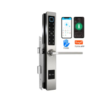 Waterproof TTLock Tuya WiFi APP Smart Locks Sliding Glass Aluminum Door Electric Digital Code Fingerprint Door Lock