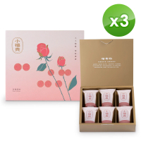 【福貴糕】玫瑰荔枝 小福貴216g±3%(3入組含提袋)