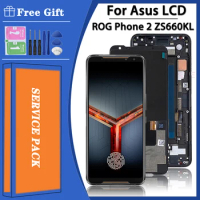 6.59"For Asus ROG 2 Phone II ZS660KL LCD Display Touch Screen Digitizer Assembly For ASUS ROG Phone2_I001D LCD With Fingerprint