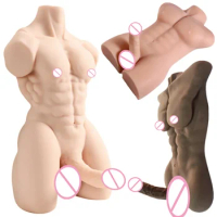 Sexy Dildos Strong Male Torso Half Body Sex Doll Female Masturbation Penis Doll Vagina Stimulation Anal Plug Dildo Gay Sex Toys