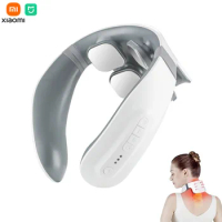Xiaomi Mijia Neck Massager Rechargeable Automatic 4-Head Heating Neck Massager Heat Deep Kneading Massage for Pain Relief Tools