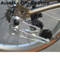 Aceoffix 1-6 speeds rear chain tensioner for brompton folding bike with guide wheel TS04 accessories