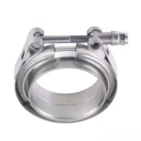 304 Stainless steel 1.5 inch male and female flange V band clamp kit exhaust downpipe V band