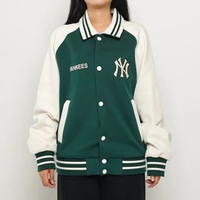 Jaket MLB NY WHITE GREEN VARSITY JACKET 100% ORIGINAL Size S