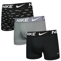 Nike Essential Micro 速乾貼身平口褲/四角褲 NIKE內褲-黑、灰、字母 三入組