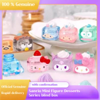 New Sanrio Mini Figure Desserts Series Blind Box Cinnamoroll Hello Kitty My Melody Pompom Purin Pochacco Gudetama Model Toys