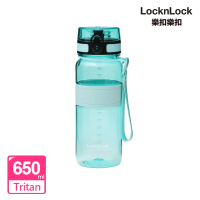 LocknLock 樂扣樂扣 Tritan優質矽膠提帶運動水壺/650ml(輕漾綠)