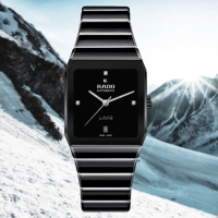 【Rado 雷達表】Anatom 黑色高科技陶瓷 方形真鑽機械錶 R05(R10201712)