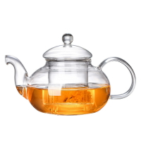 優樂悅~加厚花茶壺 玻璃泡茶壺 過濾600ml耐冷熱玻璃茶壺手沖壺 茶壺