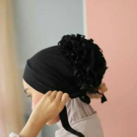 Inner Hijab Turki Cepol Renda Premium Brukat Polos Daleman Kerudung Ciput Cempol Anti Pusing Terbaru