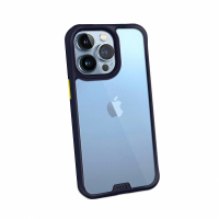 【hoda】iPhone 13 Pro 6.1吋 柔石軍規防摔保護殼透明款(透明藍)