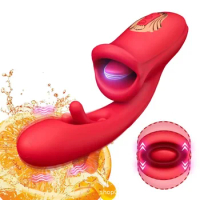 new arrival wholesale retractable tongue licking jumping egg double head masturbation clitoral massage vibrator