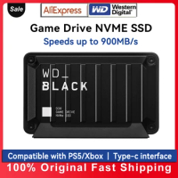 Western Digital WD Black D30 512GB 1TB 2TB Portable Game Drive SSD External Solid State Drive for Playstation 5 Xbox