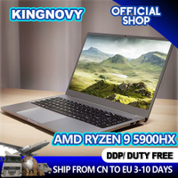 แล็ปท็อปสำหรับเล่นเกม AMD Ryzen 9 5900H 7 5800H 64GB RAM 2TB SSD Storage 15.6นิ้ว Full HD Display Windows 11 Thin &amp; Portable Notebook