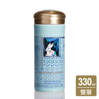 乾唐軒活瓷 | 幸運兔隨身杯 / 大 / 雙層 / 3色-粉藍貼花
