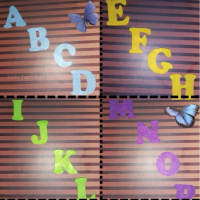 ABJAD ALPHABET BESAR FLANEL HURUF KAPITAL UKURAN 5 CM WARNA WARNI CANTIK