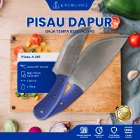 King Balance Pisau Daging Tempa Praktis Gagang Karet Padat Pisau Melengkung A201