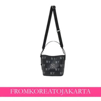 eM LB Classic Monogram Embossed Bucket Bag - NY Black