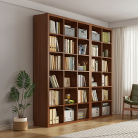 書架 書櫃 書桌 圖書館書架落地置物架客廳整面墻書櫃一體整墻面墻家用滿墻格子櫃