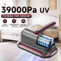 39000Pa Wireless Dust Mite Vacuum Cleaner UV 99.9% Mite Remover Cordless Dust Mite Vacuum Anti-dust