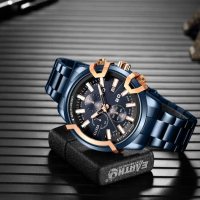 PROMO BELLEDA 9286 RANTAI Jam Tangan Pria Men Stainless Steel Quartz Chrono Aktif Anti Air Watches