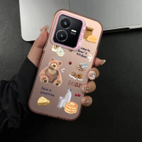 เคสโทรศัพท์สำหรับ VIVO Y22S, Y22 4G, Y22S, Y35 4G, กึ่งโปร่งใส, บางเฉียบ, ฝ้า, เคส