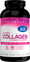 美國原裝 NeoCell 膠原蛋白 270 顆 NeoCell Super Collagen Peptides + Vitamin C &amp; Biotin｜618年中慶全館優惠中!!下單享9%點數回饋